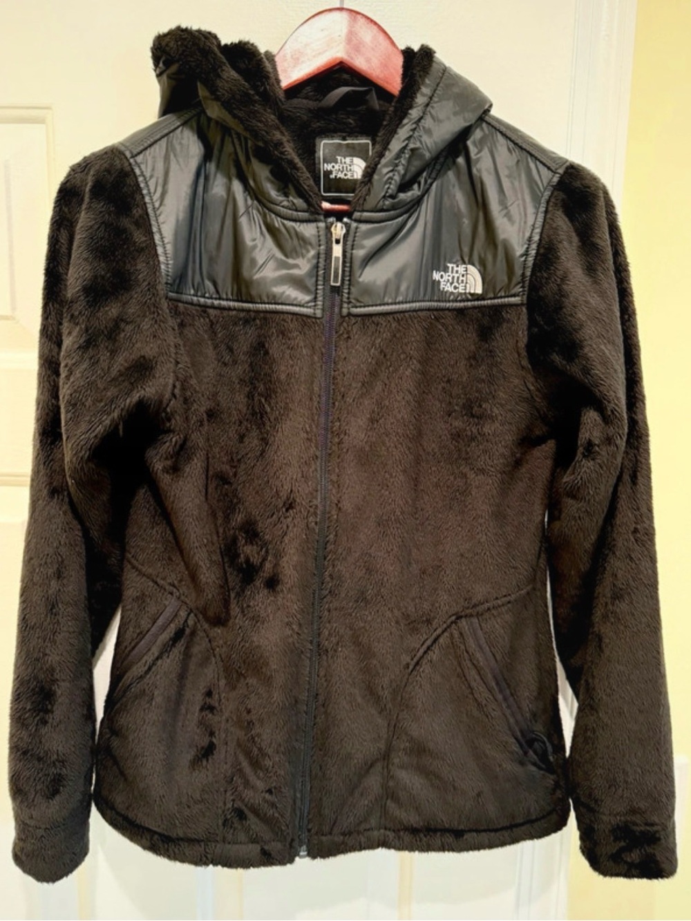 The North Face Black Faux Fur Hooded Puffer Jacket